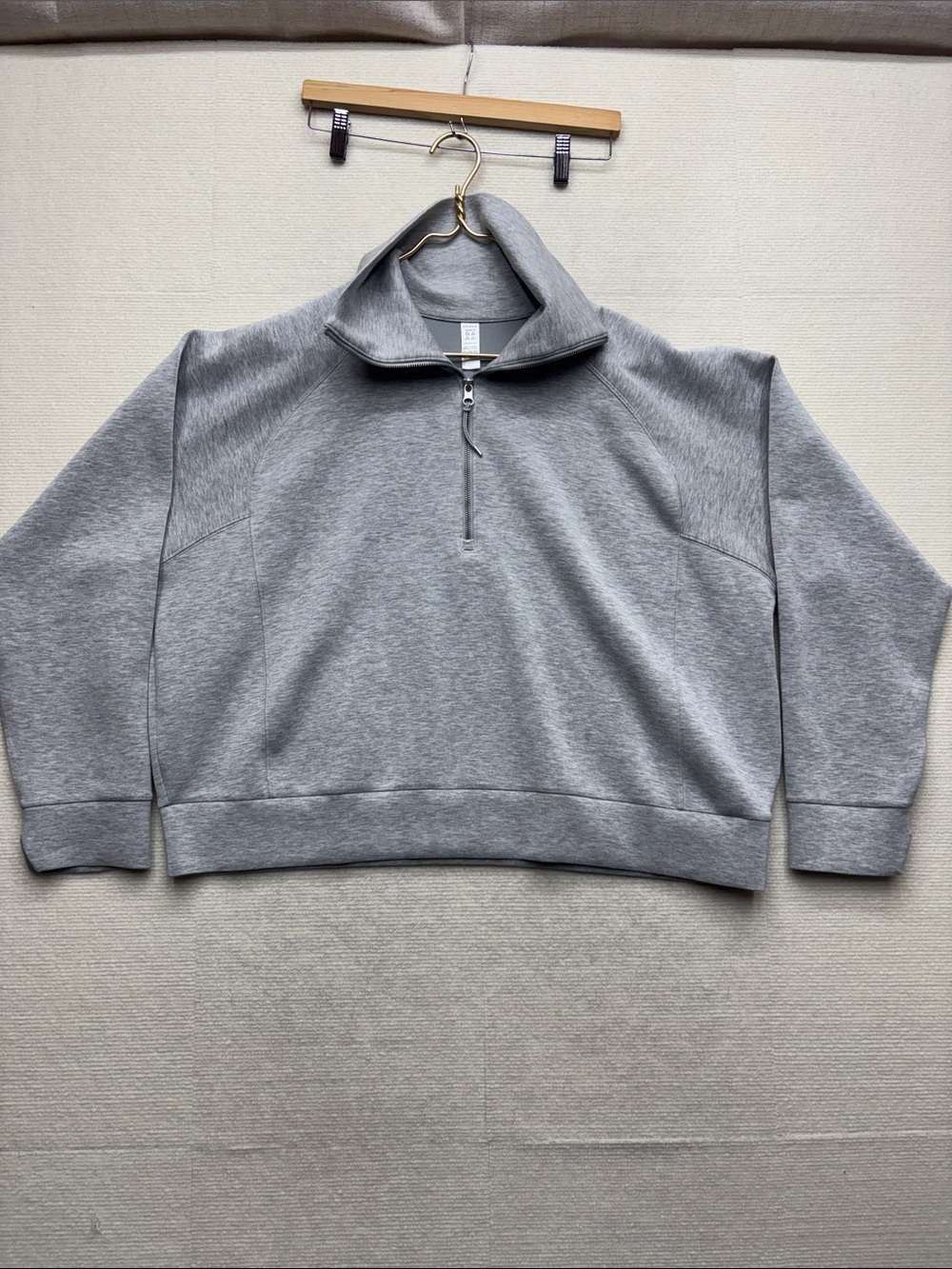 Spanx | 2X quarter zip pullover grey